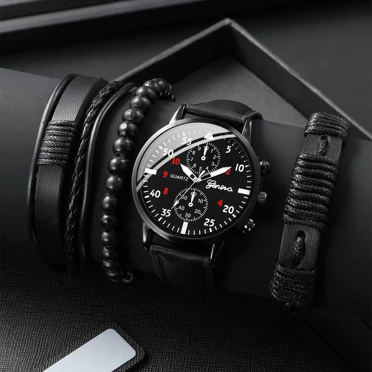 [BUY 1 GET 3 FREE] Geneva Chronos Men's Watch Kit + 3 Bracelets